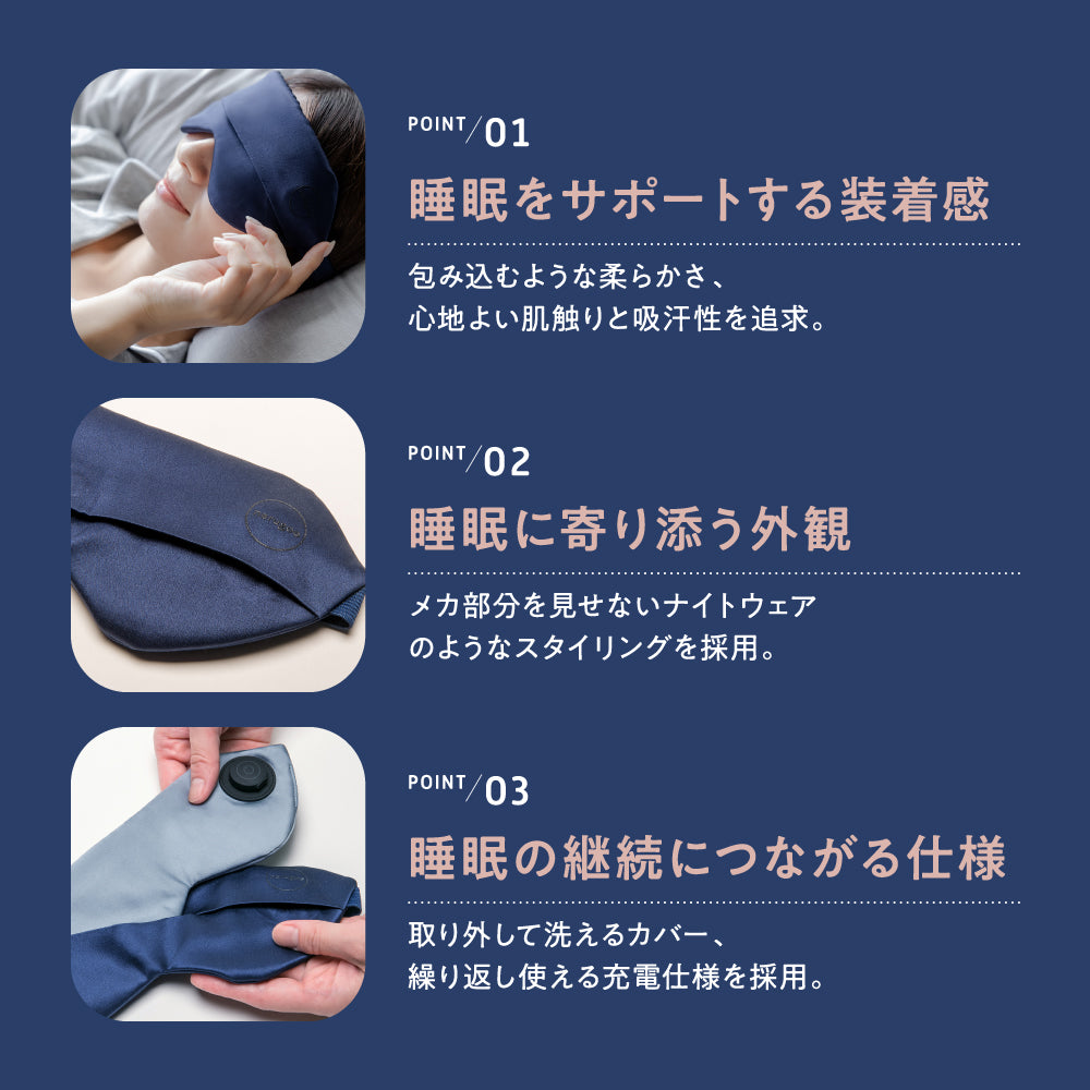 ホットアイマスク nerugoo（ネルグー）繰り返し使える USB充電式 OFFタイマー 温度調節機能 cottoncandy